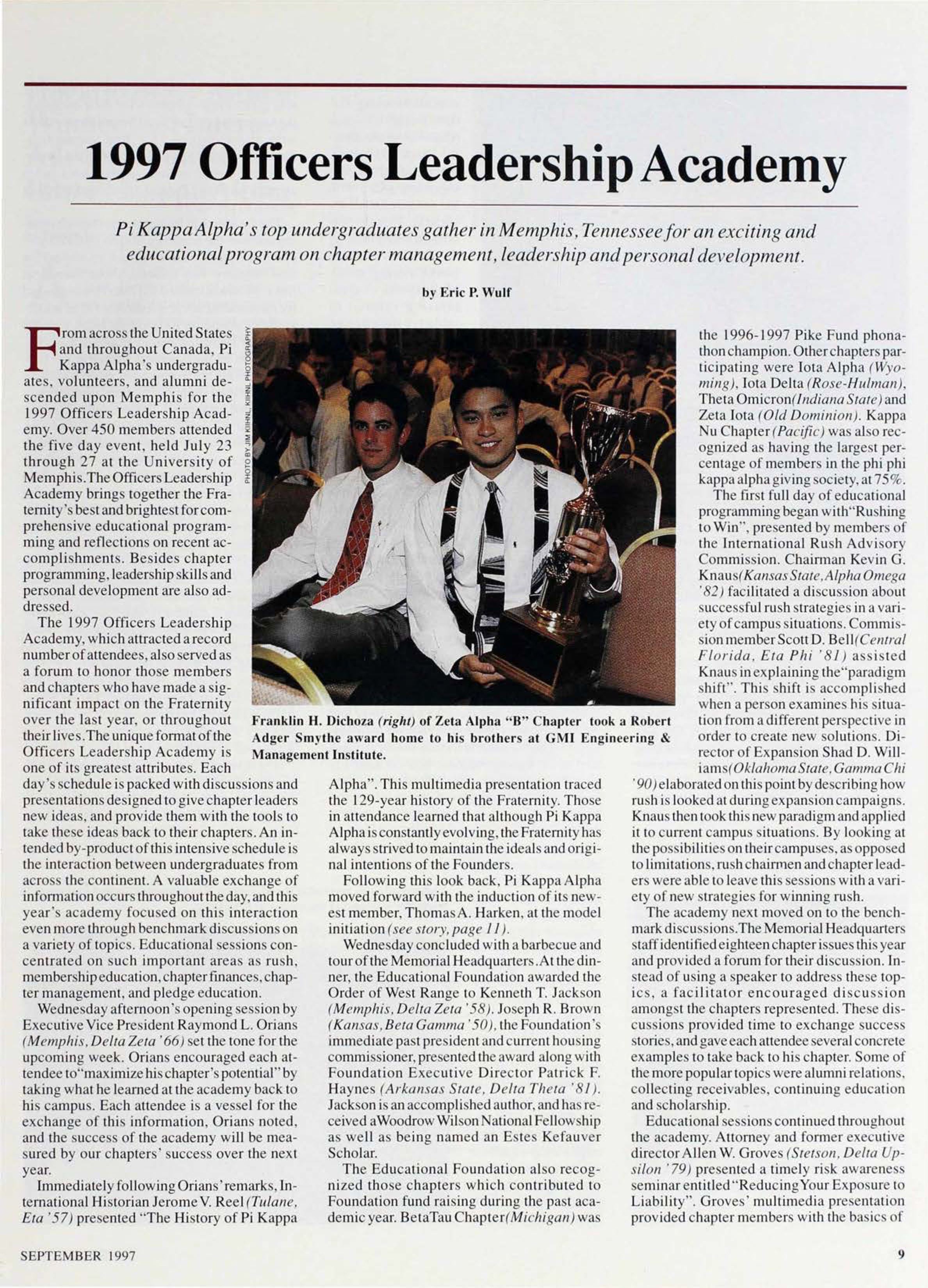 1997 Officers Leadership Academy